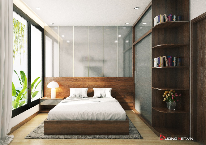 Ph&ograve;ng ngủ phong c&aacute;ch tối giản