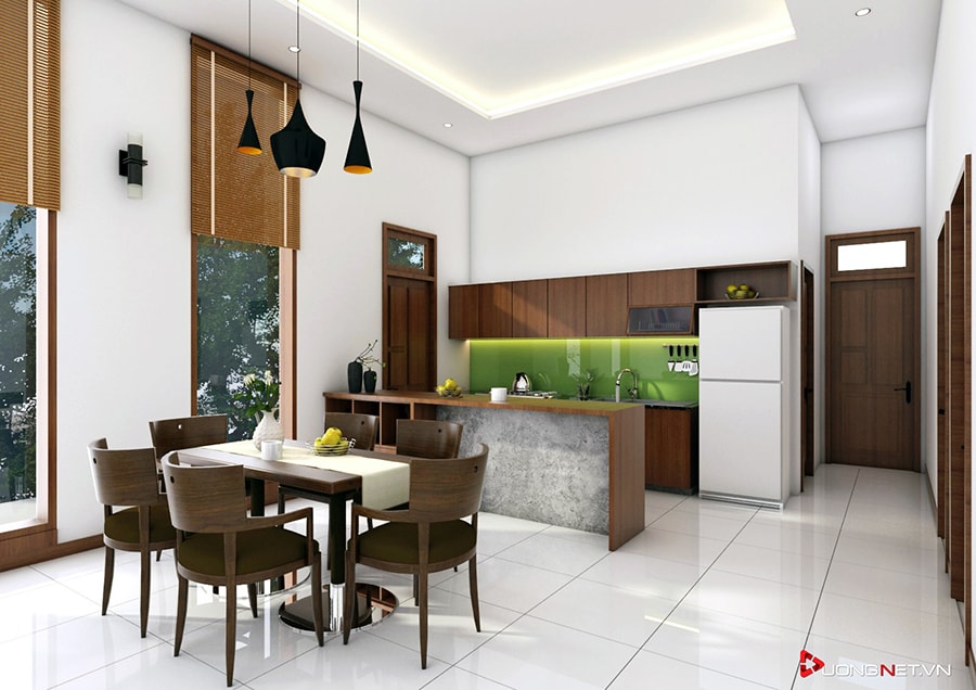 Ph&ograve;ng bếp phong c&aacute;ch tối giản